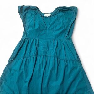 Women’s Teal Tiered Cotton Dress